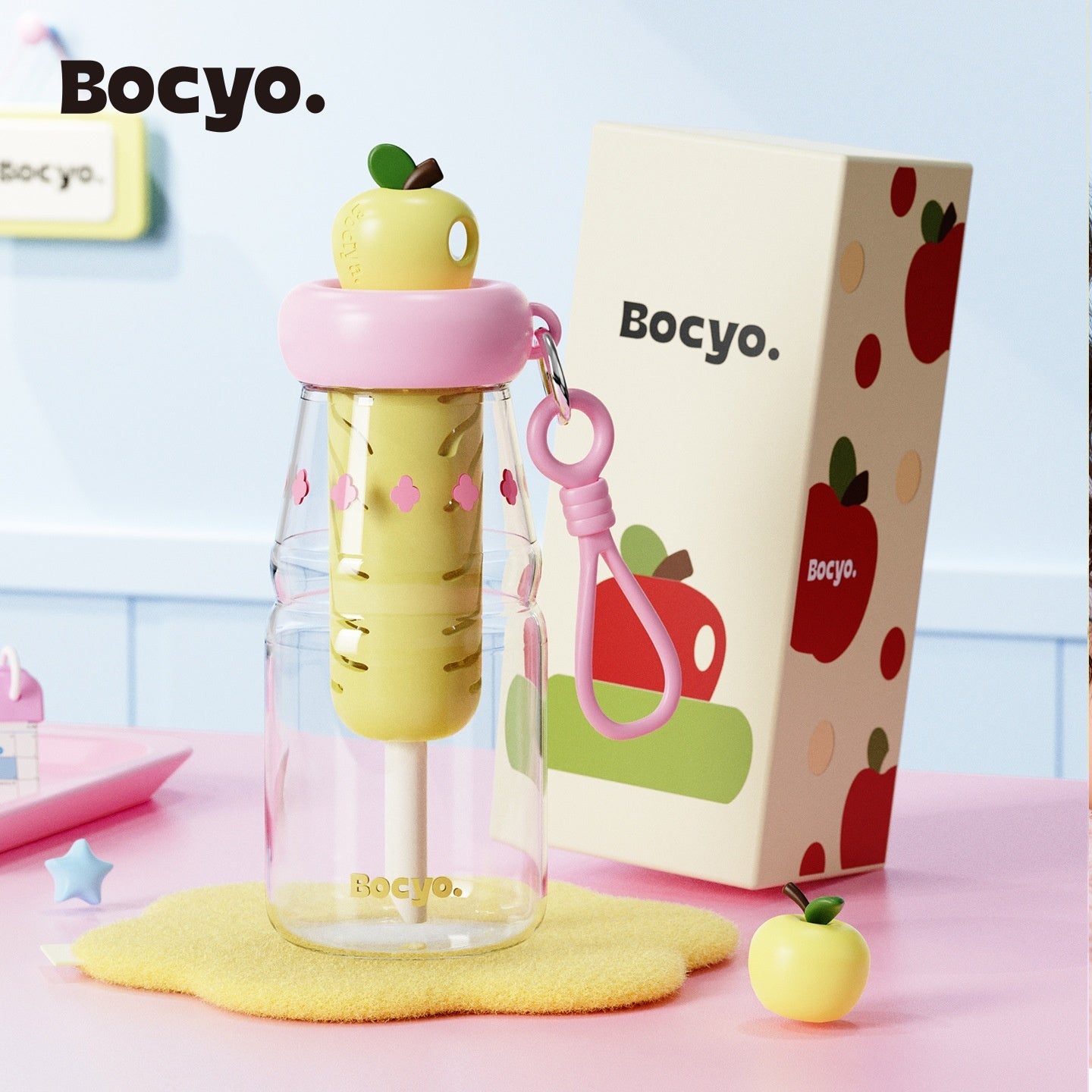 New-style Student Drinking Cup With A Straw And Separate Tea Compartment For School Use