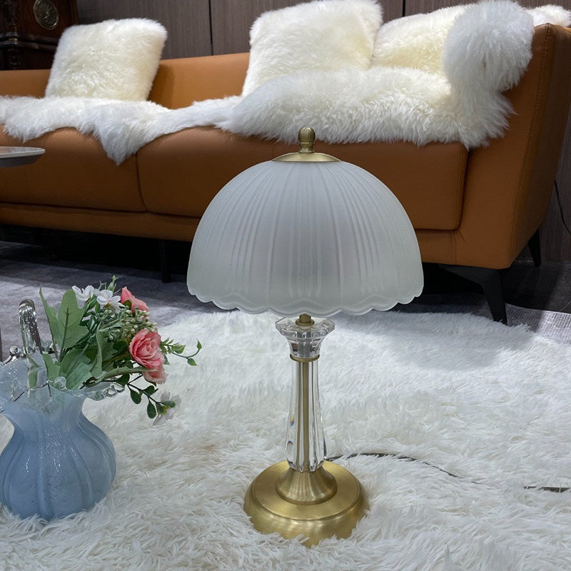 All-Copper Bedside Modern Minimalist Dimmable Eye-Care Ceramic Table Lamp For Home Use