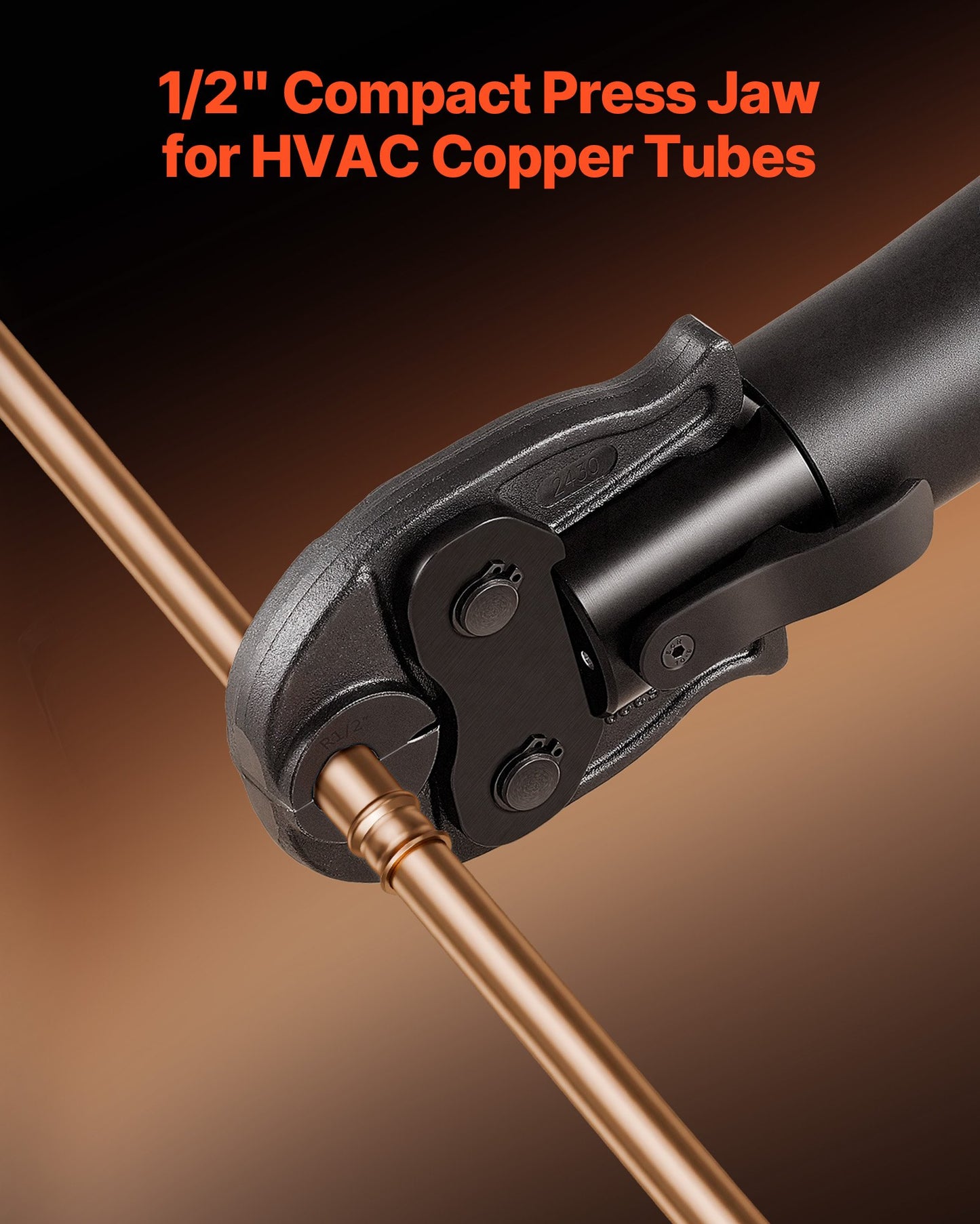 1/2" Press Jaw For Compact Series Press Tools, 52 HRC Hardened Steel Pressing Jaw For High Pressure HVAC/R Applications - Compatible With 24KN Press Tools For RLS Copper Pipes Connections