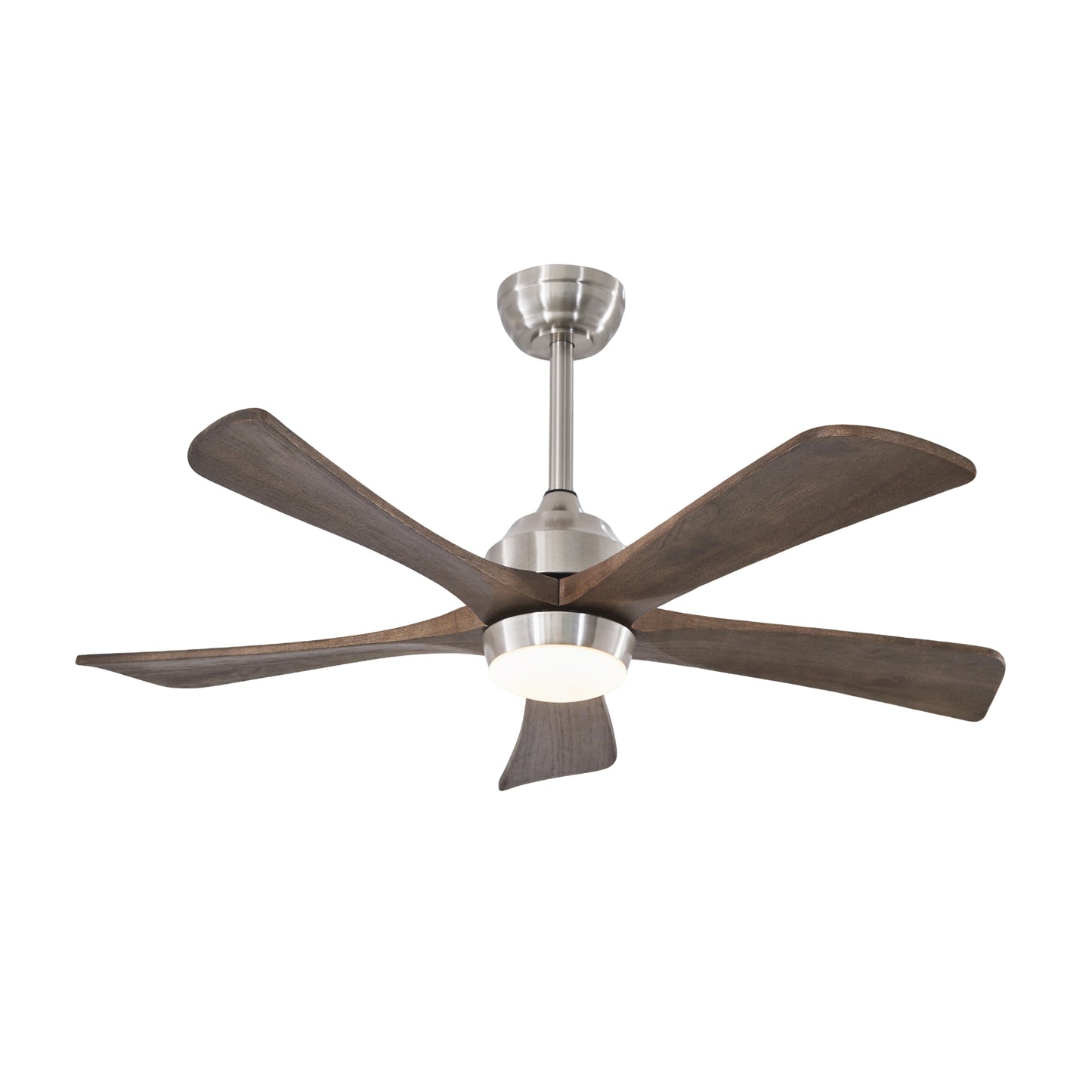 42  5PCS Solid Wood Blades Ceiling Fan With Lights Remote Control,Quiet DC Motor 3 Blade Ceiling Fans 6 Speed Levels,Reversible Ceiling Fan,for Patio Living Room,Bedroom,Office,Indoor. Stain Nickel
