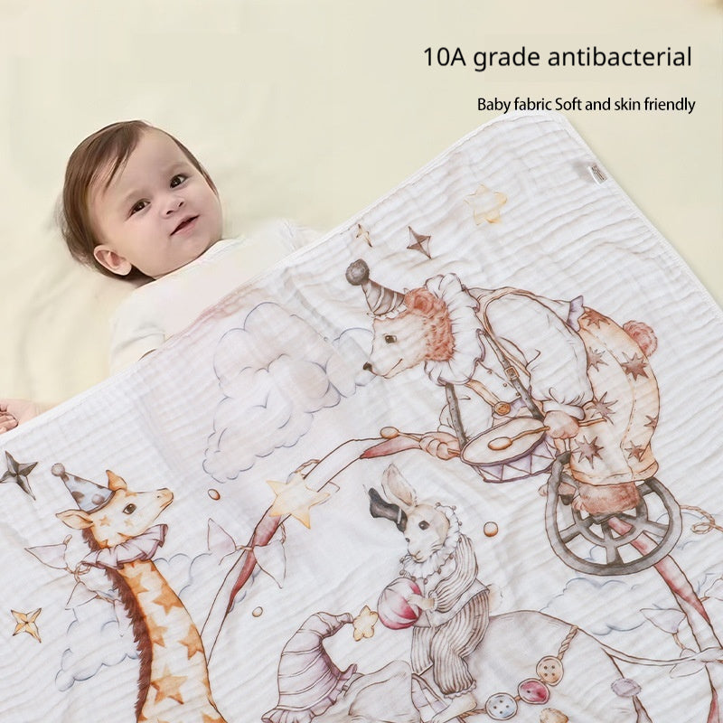 Cartoon Childrens Printed Gauze Bath Towel