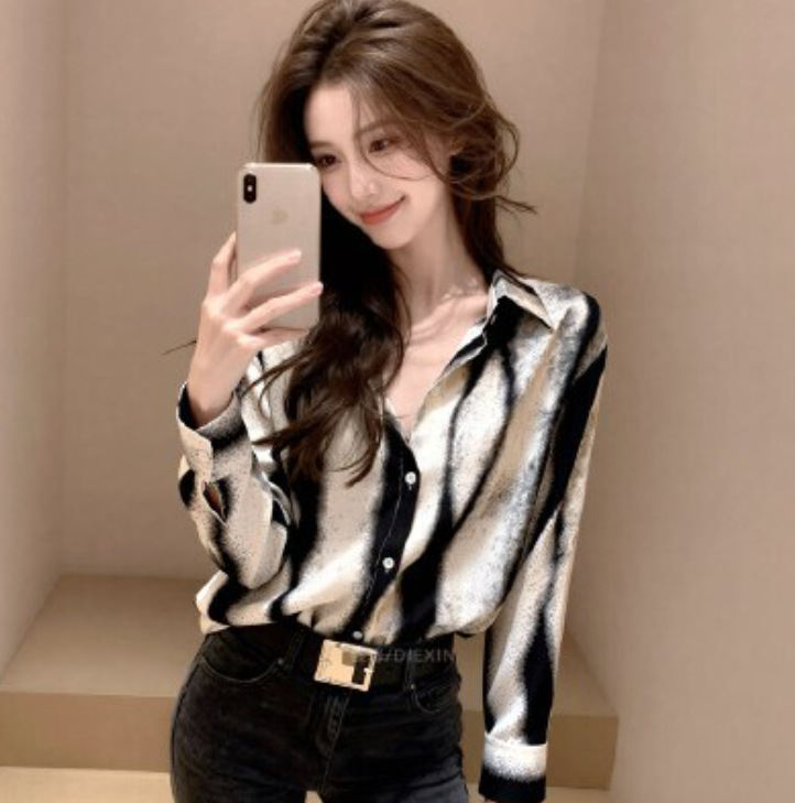 Korean-style French-dye Blouse For Women