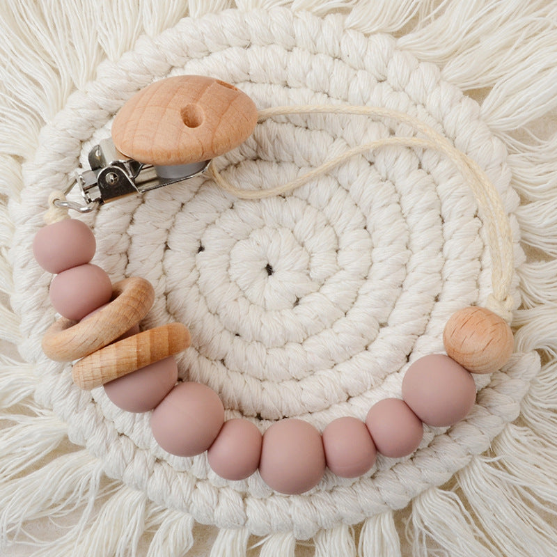 Baby Supplies Creative Baby Silicone Beads Teething Chewable Pacifier Chain Anti-Lost Strap
