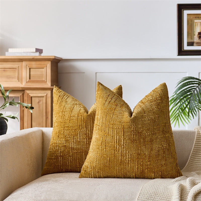 Bamboo-Section Chenille Home Throw Pillow