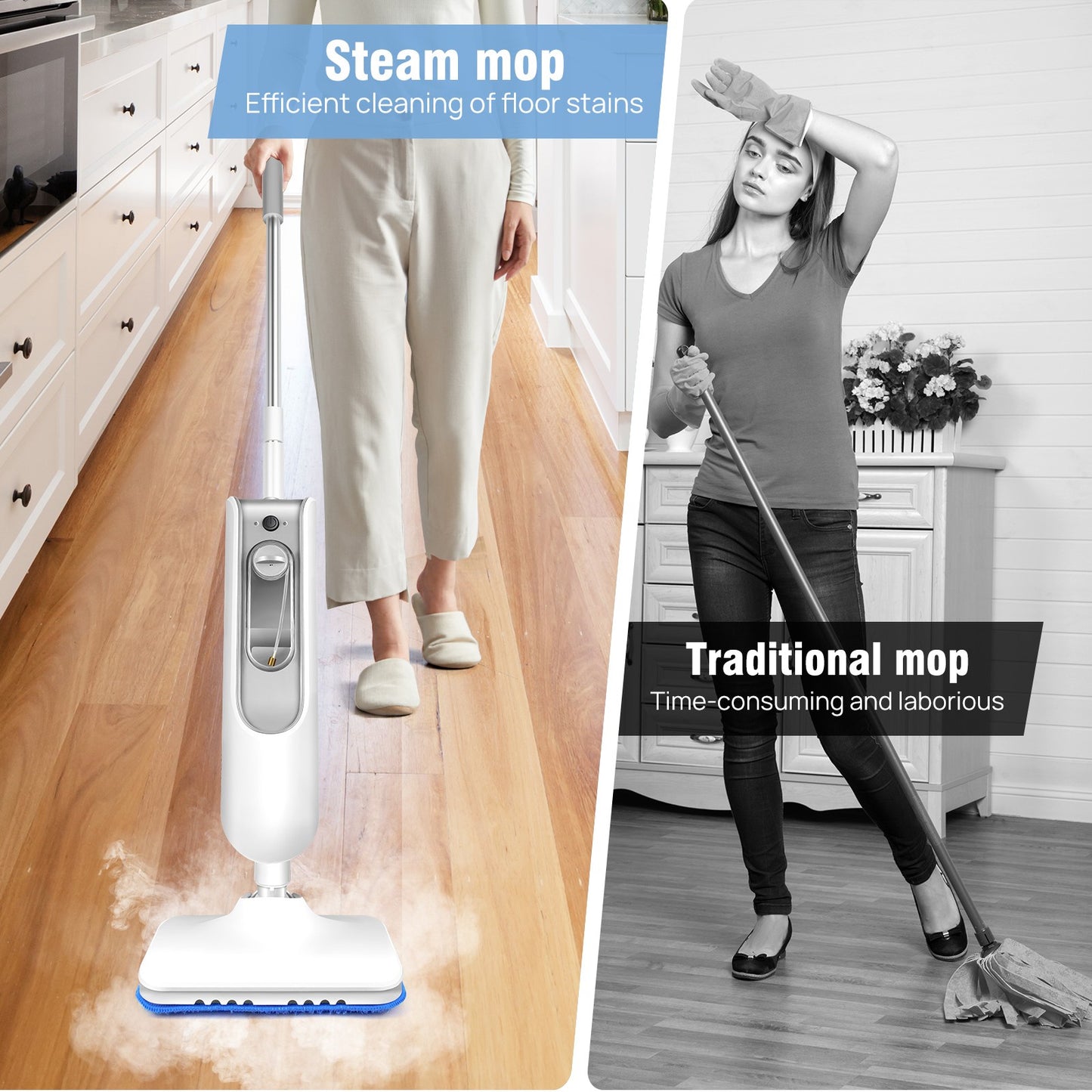 12 In 1 Steam Mop Hot Cleaner Floor Carpet Window Washer Hand Steamer Home 5000W
