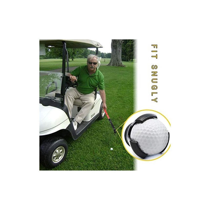 Golf Practice Balls, Set Of 3 With Telescopic Ball Retriever – White Practice Balls + Extendable Ball Picker For Golf Courses & Driving Ranges – Practical Golf Accessories For Outdoor Use