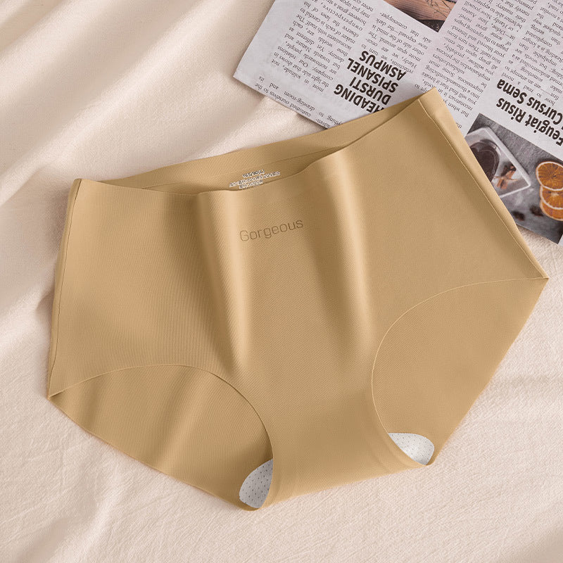Yoga Fitness Silk Antibacterial Crotch Seamless Underwear