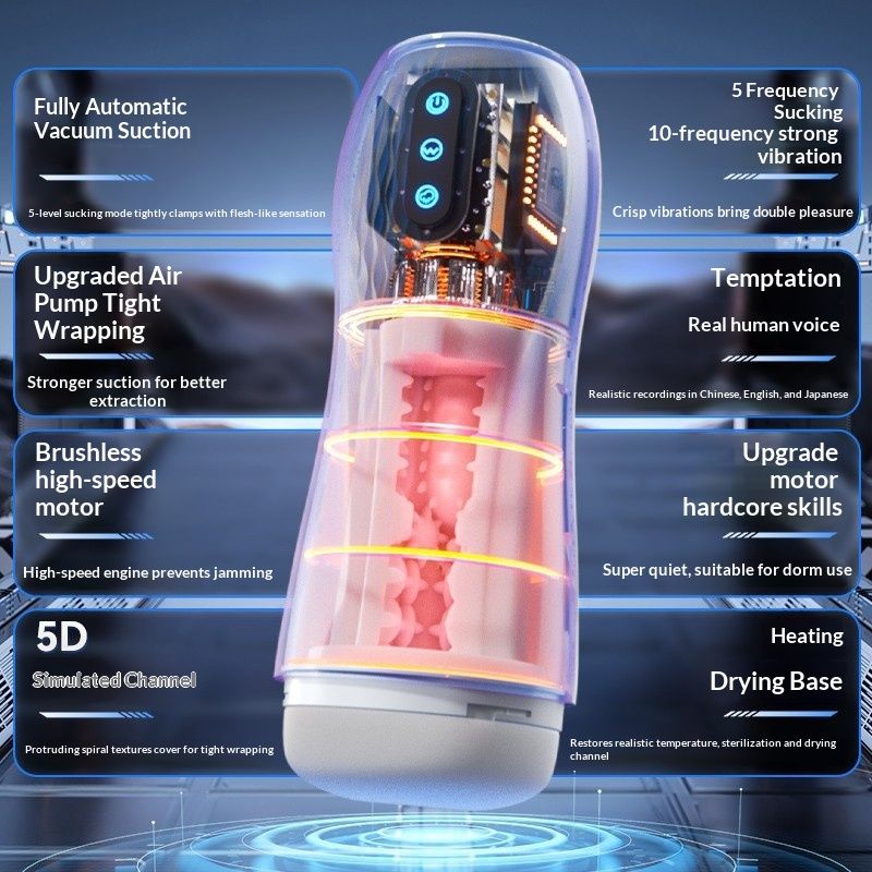 Flirty Smart Masturbator With Voice Playback Heating And Sucking Functions