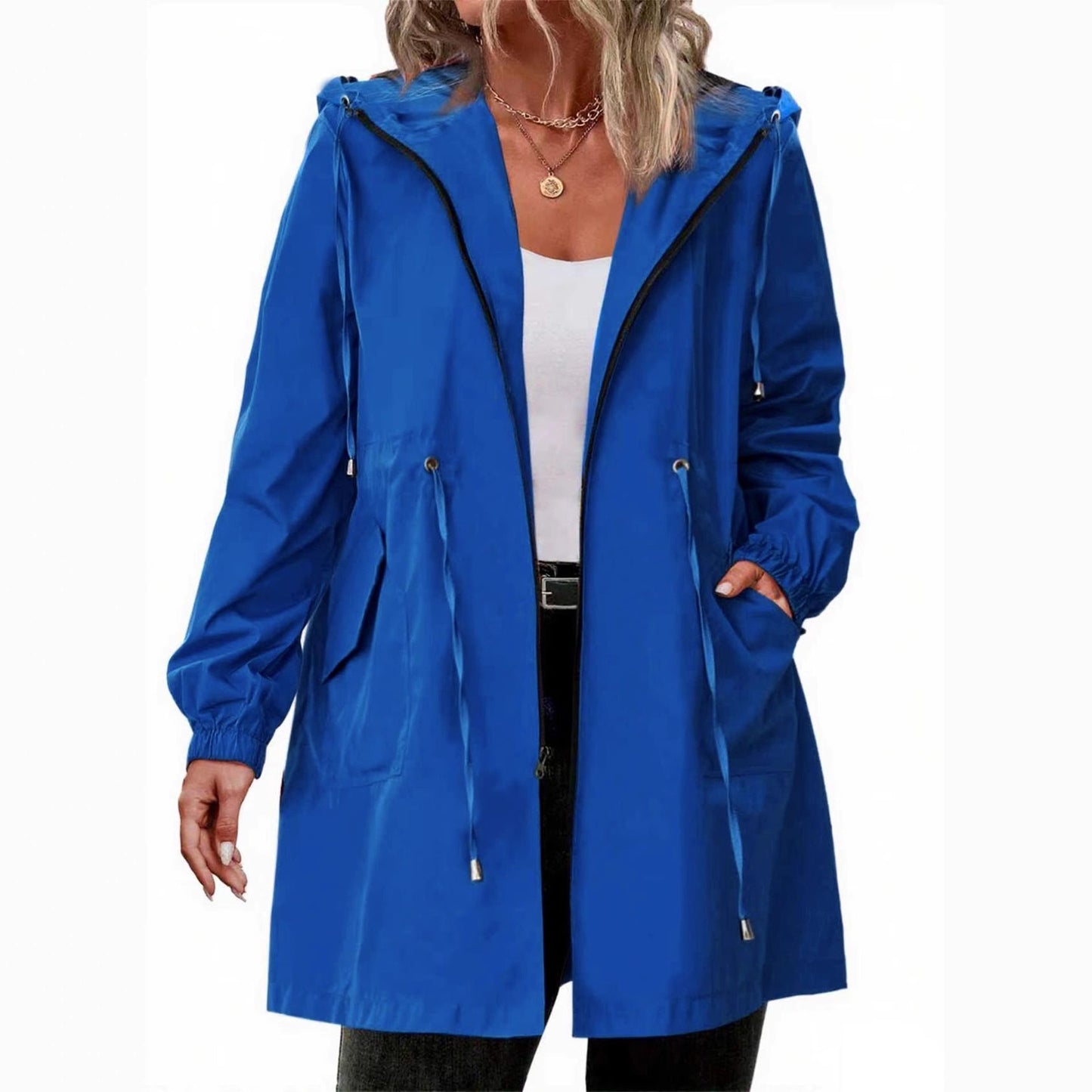 Plus-size Womens Outdoor Sportswear Lightweight Windbreaker