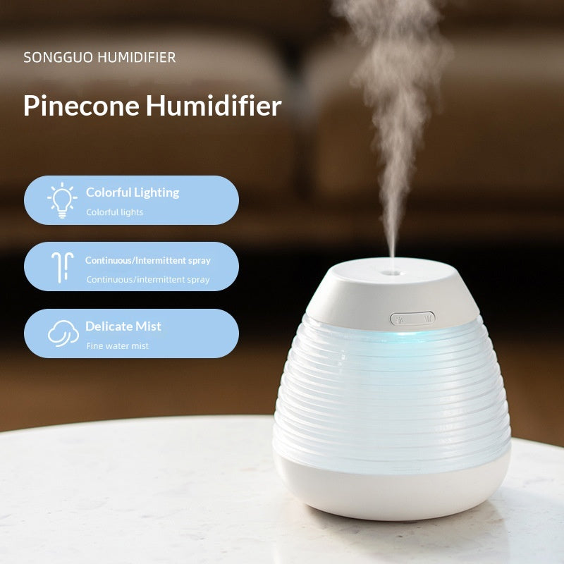 Bedroom Desk Spray Moisturizing Humidifier With Night Light