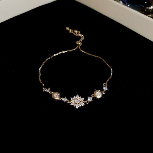 European American Zircon Heart Bracelet For Women Luxury Bangle Wedding Party Fashion Jewelry