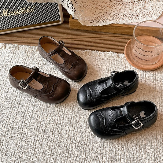 2026 New Spring Korean Academy Style Retro Square Toe Mary Jane Shoes, Buckle Flat Leather Loafers Casual Single Shoes For Girls
