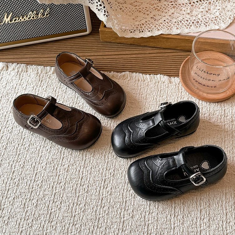 2026 New Spring Korean Academy Style Retro Square Toe Mary Jane Shoes, Buckle Flat Leather Loafers Casual Single Shoes For Girls