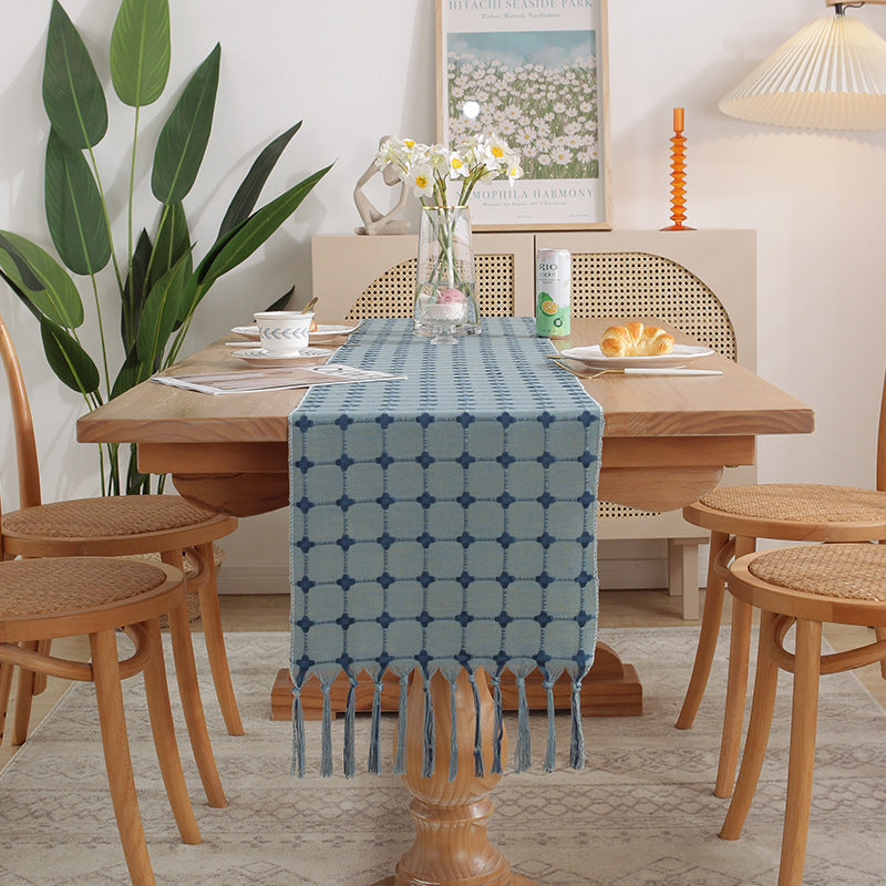 Modern Minimalist Tea TableCoffee Table Cloth, Cotton-Linen Table Runner