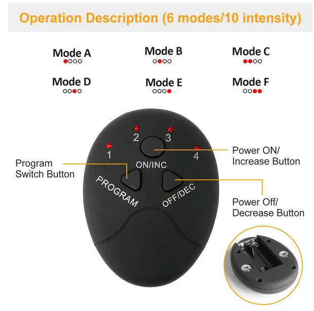 EMS Foot Massage Pad Electric Stimulator Massager Unit Leg