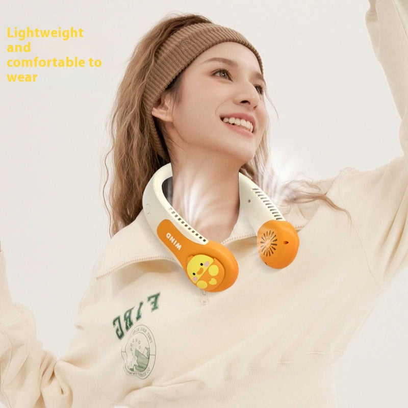 Dormitory Fashion Comfortable Halter Little Fan Three-speed USB Charging Outdoor Portable
