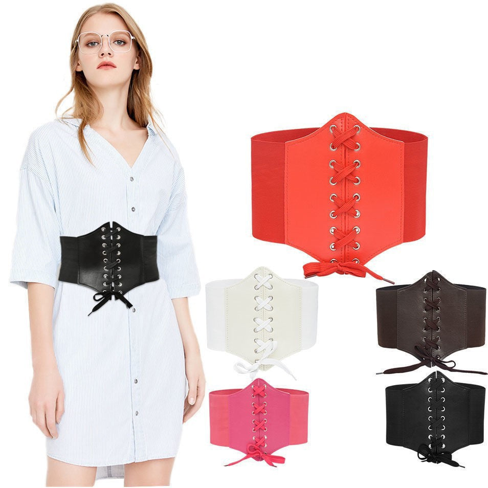 Waist-shaping Womens Ultra-wide Fashionable Korean-style Court Style
