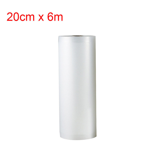 Vacuum Sealer Bags Rolls Vaccum Food Saver Storage Seal 15M 6M--2 Rolls-20cm X 6M