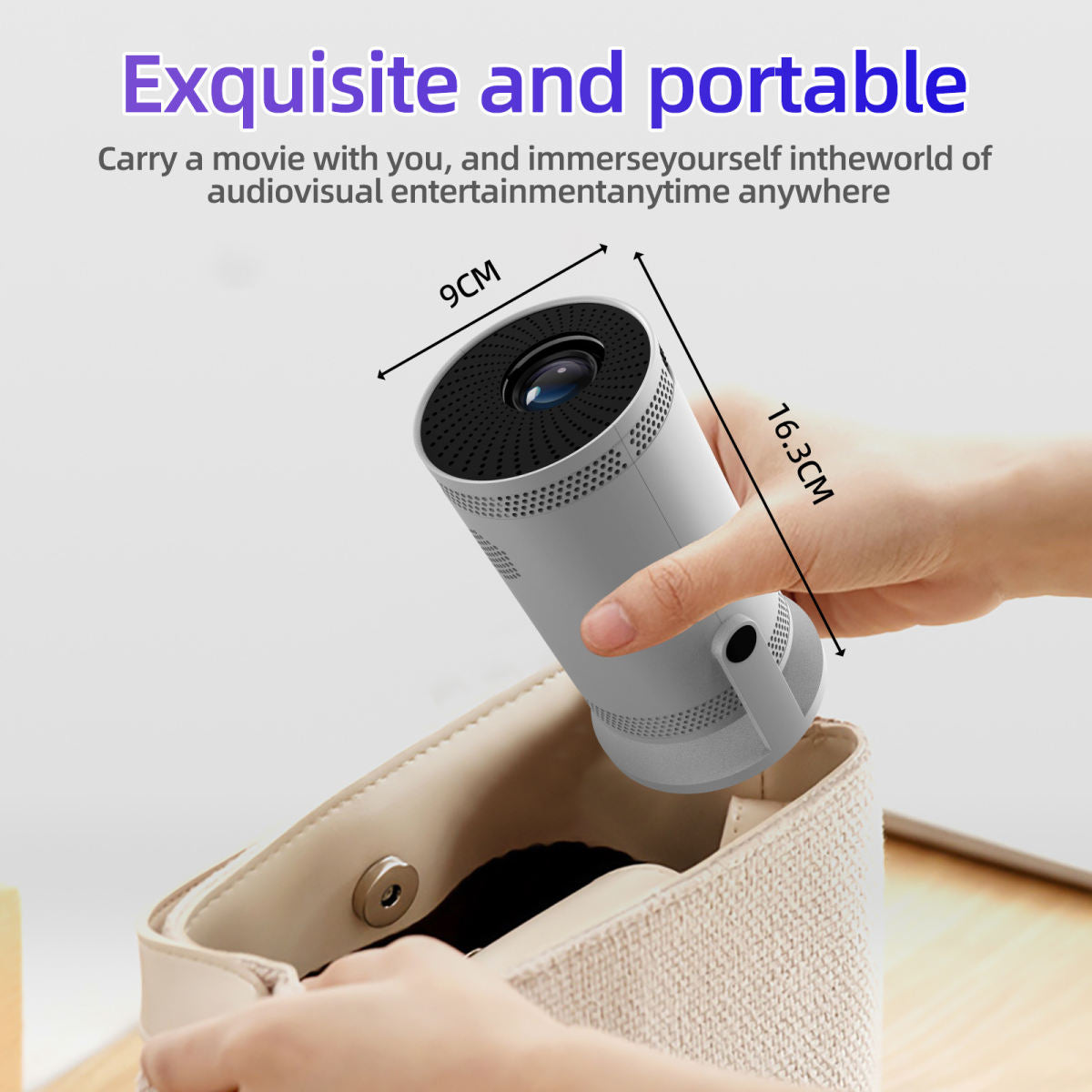 Factory Direct Supply Projector Home HD Highlight Portable Projector Support Mobile Power Supply