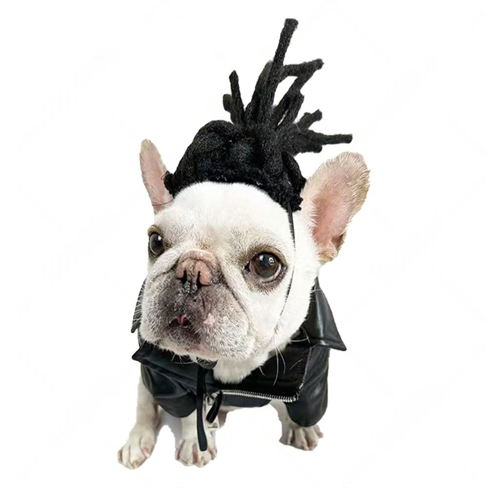 Pet French Wig Dreadlocks Prop Headpiece
