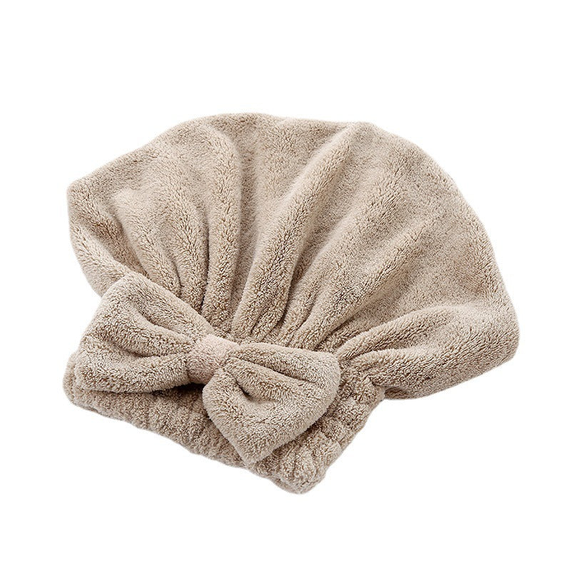 Bath And Dry Hair Cap Coral Fleece For Women