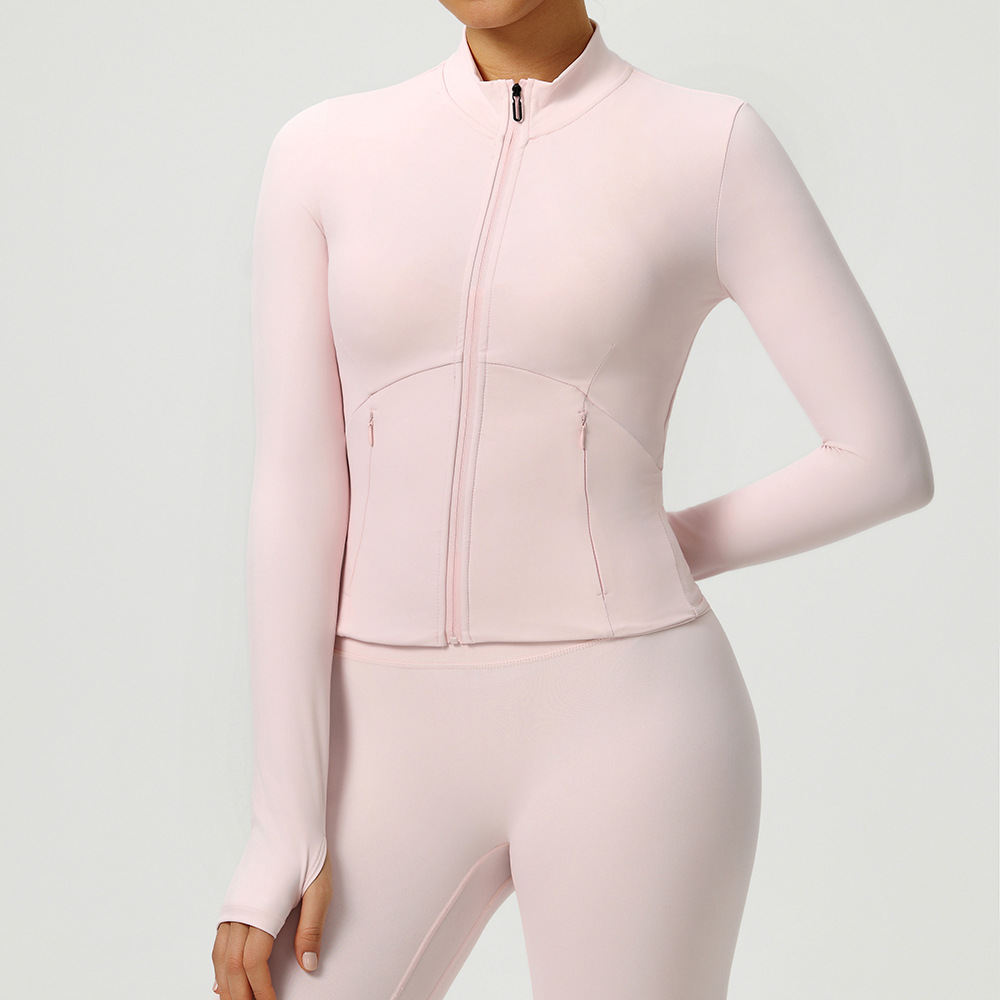 Womens Yoga Outerwear Sun-protection Jacket Slim-fit And Quick-drying