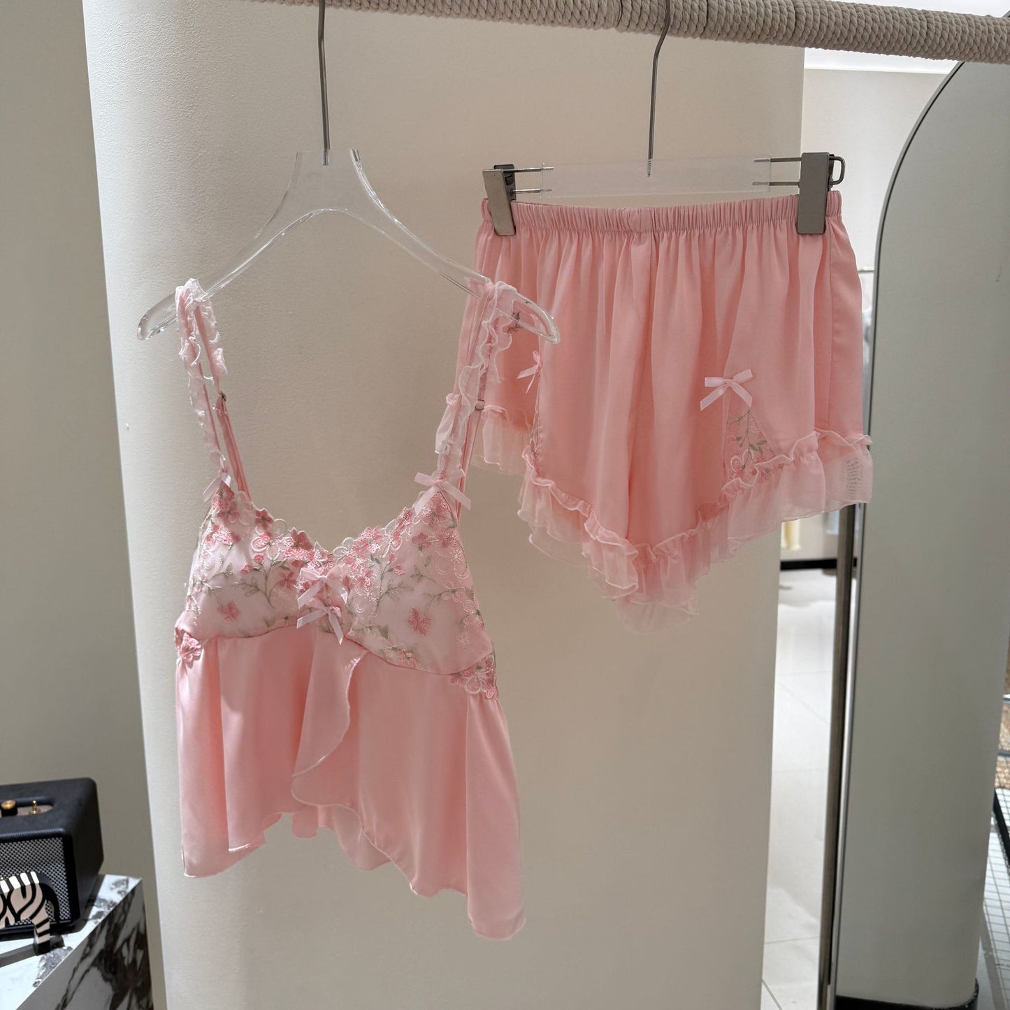 Strap Shorts, New-style Four-piece Pajama Set