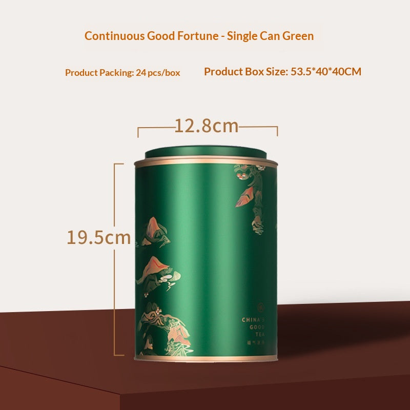 Round Tinplate Empty Can, Large-sized Tea Storage Can With Airtight Seal