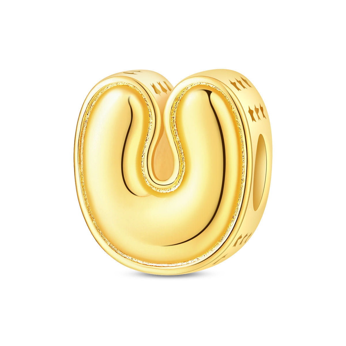Gold-plated Copper DIY Bracelet Bead Accessories With English Letters