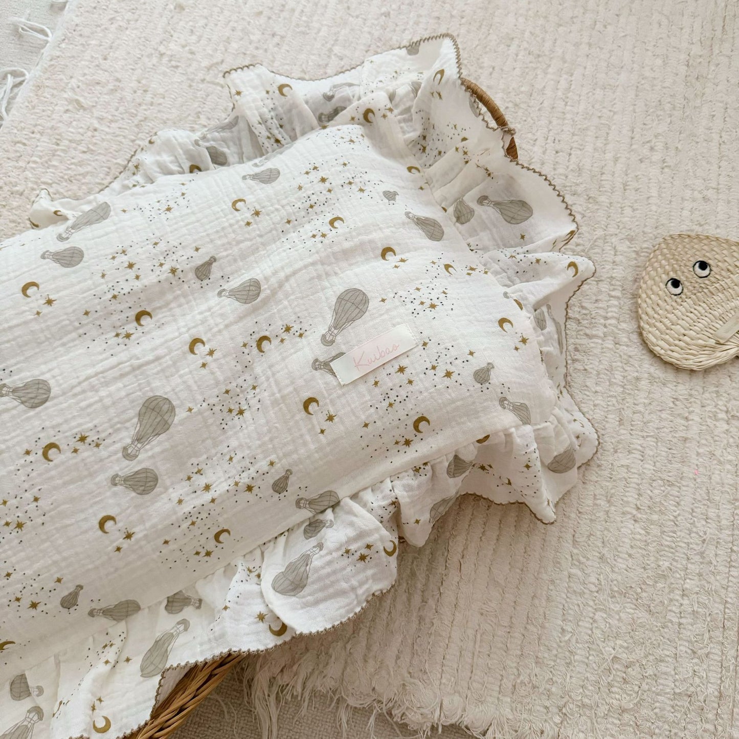 Korean-style Floral Cotton Gauze Pillowcase