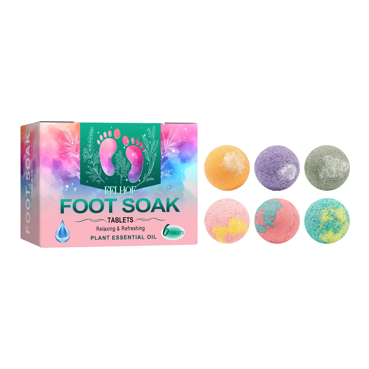 EELHOE Foot Soak Bath Bombs With Old Ginger For Foot Skin Care