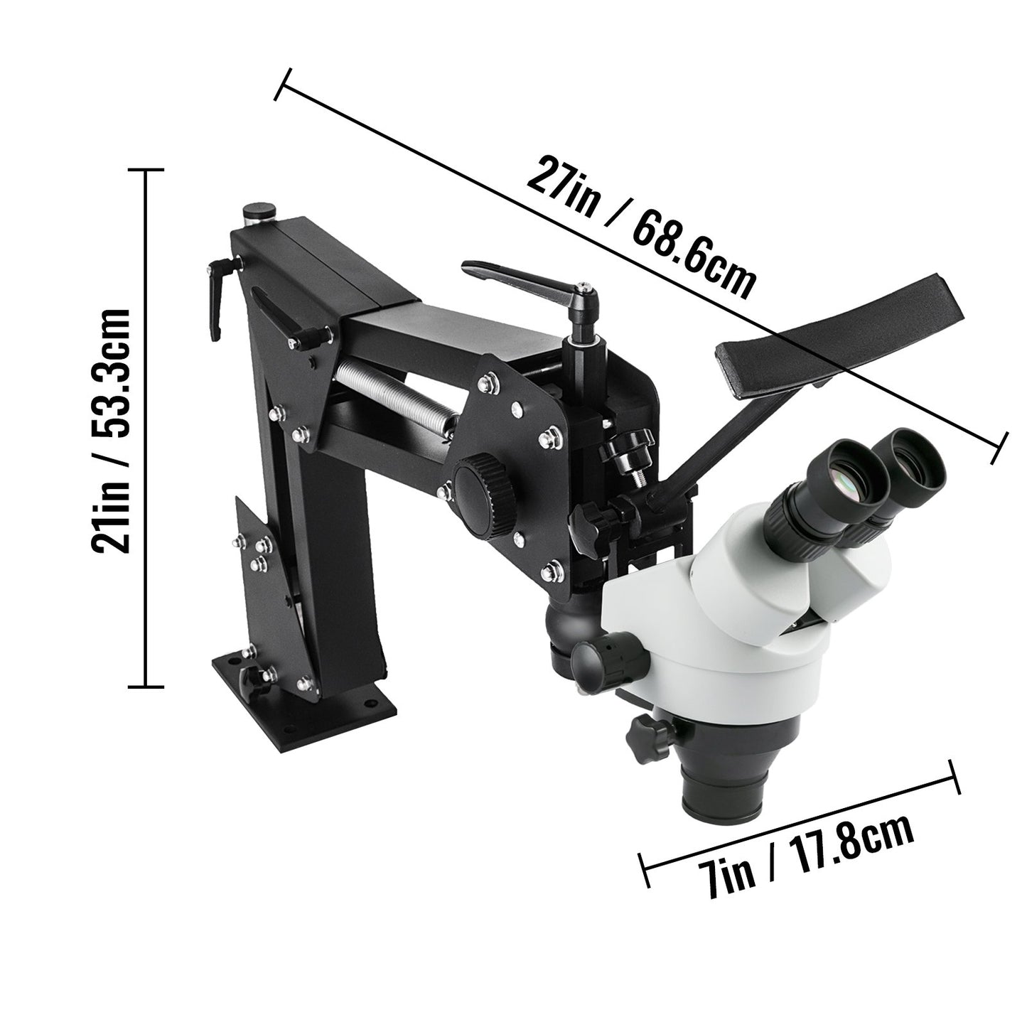 Zoom Trinokulares Stereomikroskop WF10X 20mm Binokulares Stereo Säulenständer Für Jewelry Tools (3.5X-90X) Mikroskop, Silbe, 1 Count (Pack Of 1) Multi-Directional Microscope