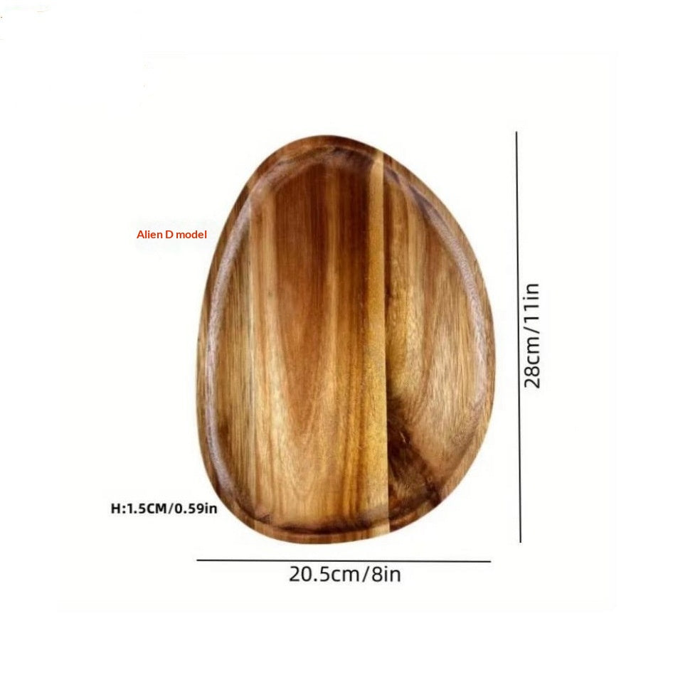 Wooden Tray Enclosing A Snack Plate Japanese-style Tea Tray