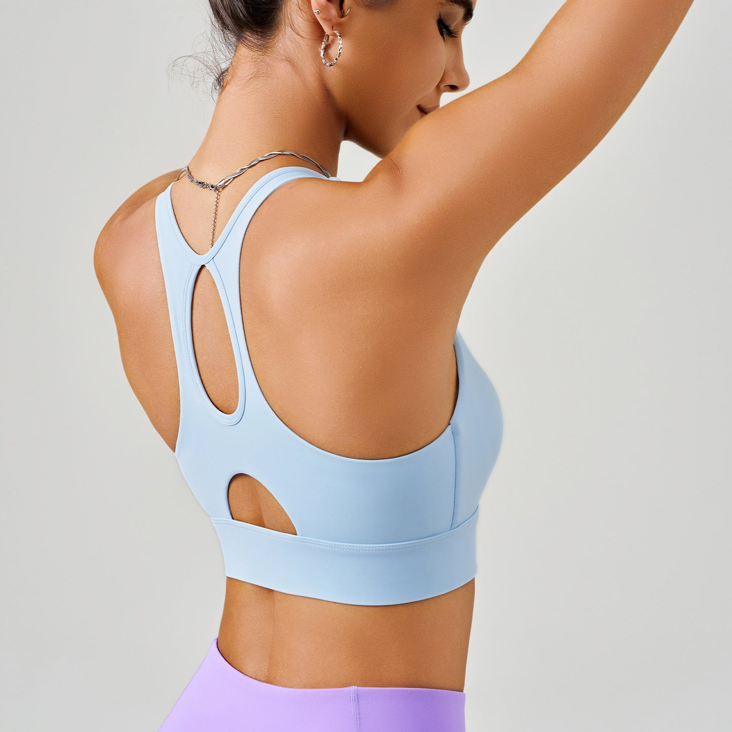 New Spring & Summer Front Zipper Yoga Bra, Back Support High Impact Shockproof Running Vest, Integrated Sports Yoga Top