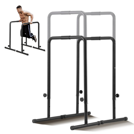 Dip-Stangen Dip-Ständer-Station Mit Einstellbarer Höhe, 200 Kg Fitness-Workout-Dip-Stangen-Station, Stabilisator, Parallette-Liegestützständer, Parallelbarren Krafttraining Im Heim-Fitnessstudio