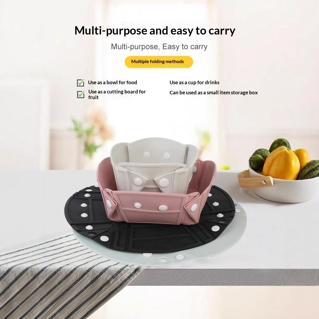 Portable Outdoor Picnic Travel Silicone Folding Bowl