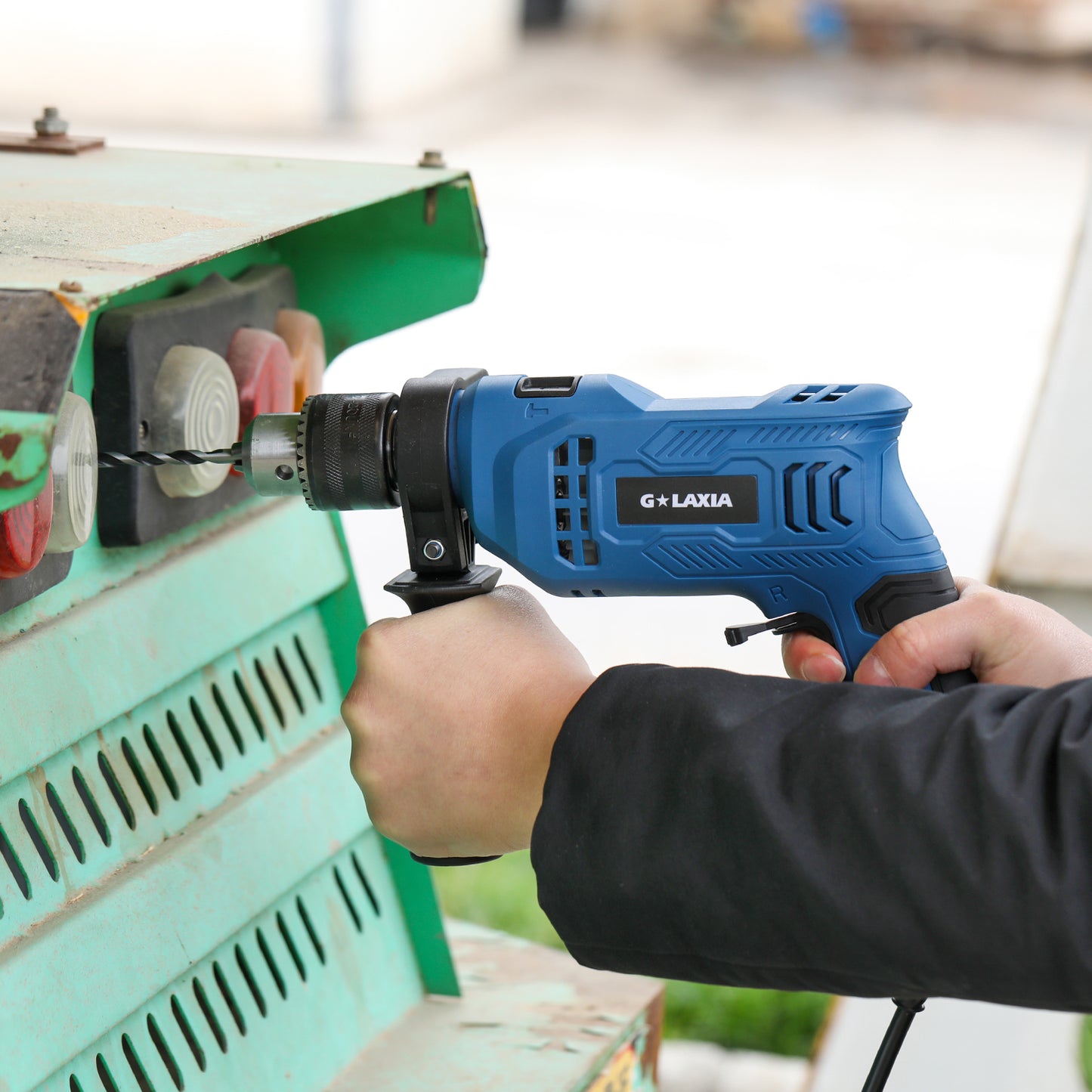G LAXIA 550W Hammer Drill, Speed Variable 3000 RPM, 13mm  Chuck, Electric Hammer And Drill 2-in-1 ,Package Contains 105 Accessories