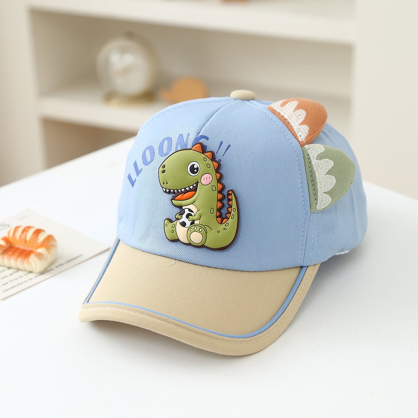 Summer Men's And Women's New Cartoon Football Small Dinosaur Baseball Cap, Korean-style Multi-color Children's Baseball Cap For Outdoor Sun Protection