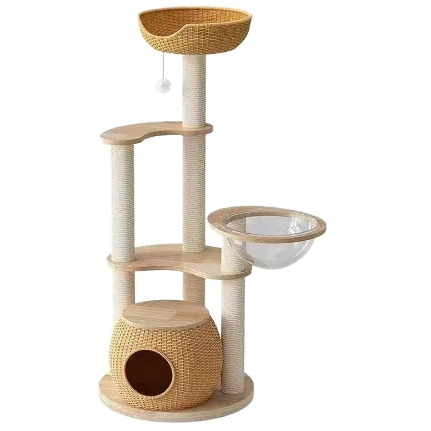 Home Upgrade Solid Wood Post Cat Climbing Tree