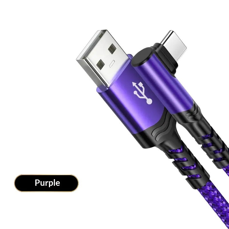 Extended Bent Head Phone Charging Cable