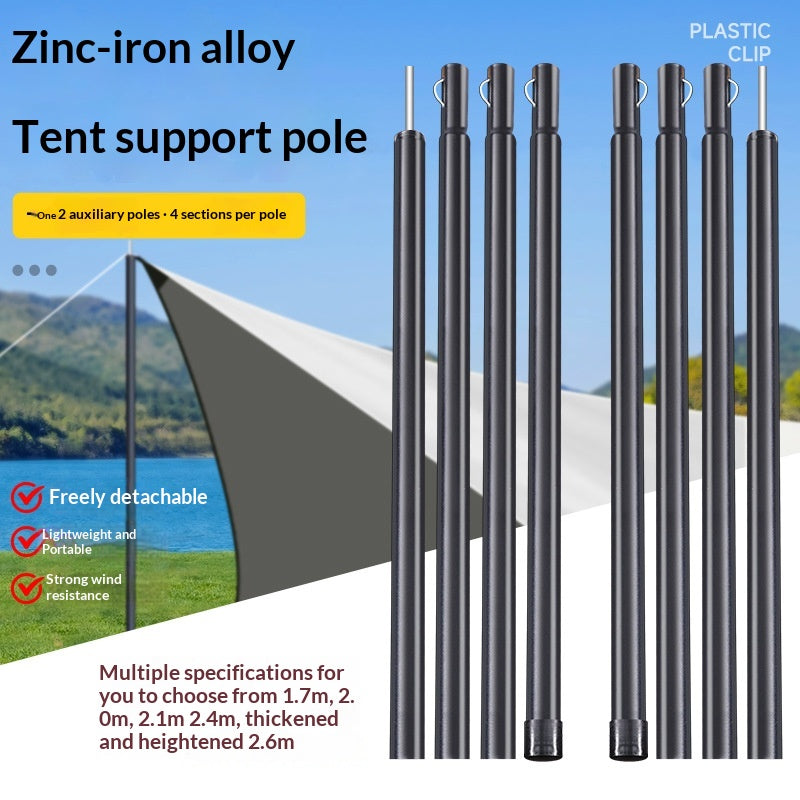 Extended Canopy Support Pole For Outdoor Camping