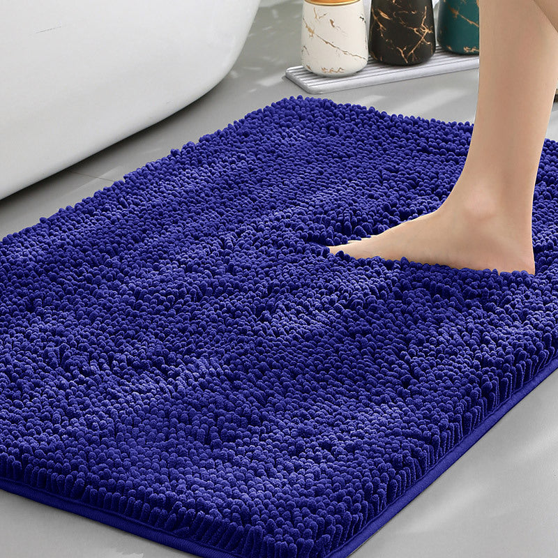 Bathroom Floor Mat, Bath Entrance Water-absorbent Carpet, Chenille Anti-slip Foot Pad