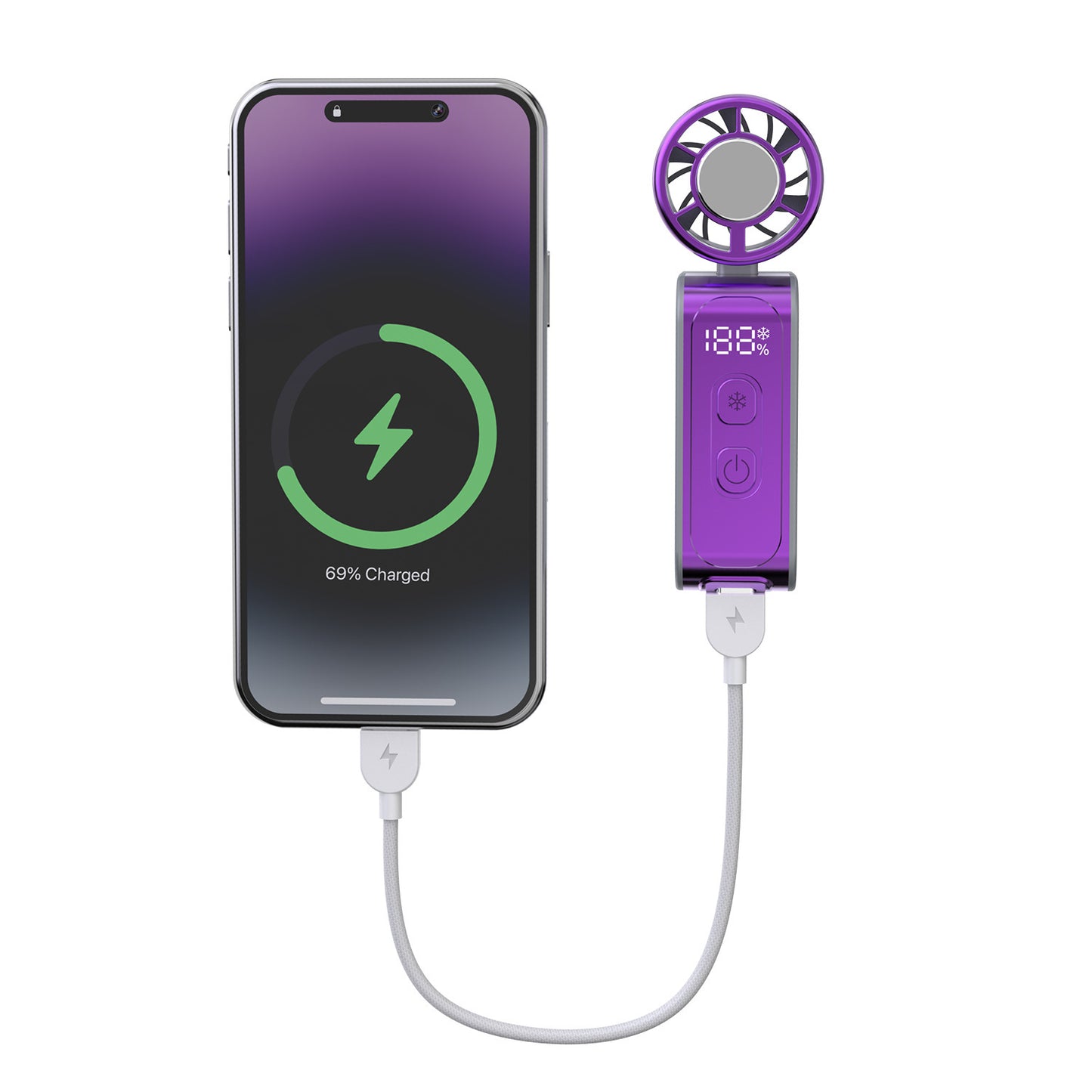 Dual-Use Semiconductor Cooling Ice Pack Portable USB Powerful Fan