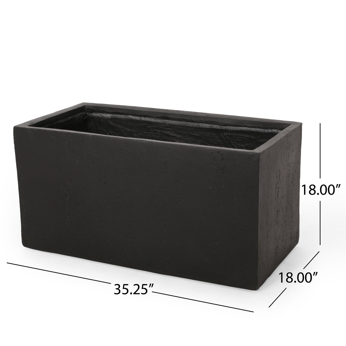 OUTDOOR LARGE SQUARE MGO PLANTER  35L