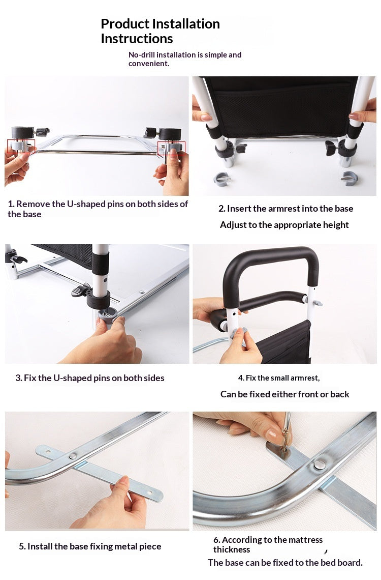 Bedside For The Elderly Fall-prevention And Rehabilitation Care Aid