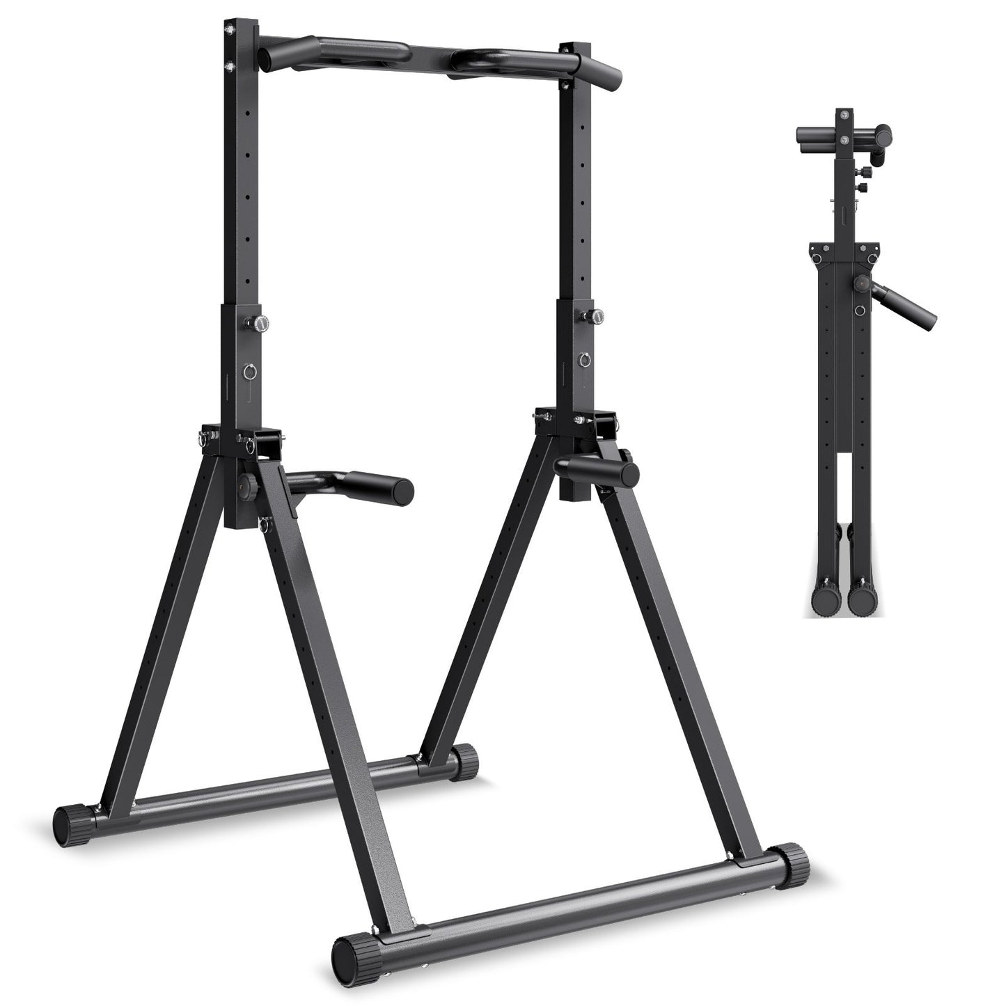 Pull Up Bar, 330LBS Capacity Portable Pullup Bar Station, Pullup Bars Free Standing With Triangular Structure & Heavy-Duty Steel Tube, 9 Level Height Adjustment Gravity Fitness For Arms, Back