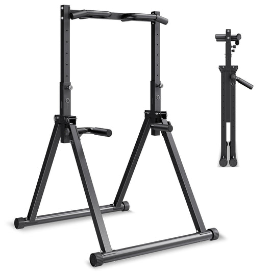 Pull Up Bar, 330LBS Capacity Portable Pullup Bar Station, Pullup Bars Free Standing With Triangular Structure & Heavy-Duty Steel Tube, 9 Level Height Adjustment Gravity Fitness For Arms, Back