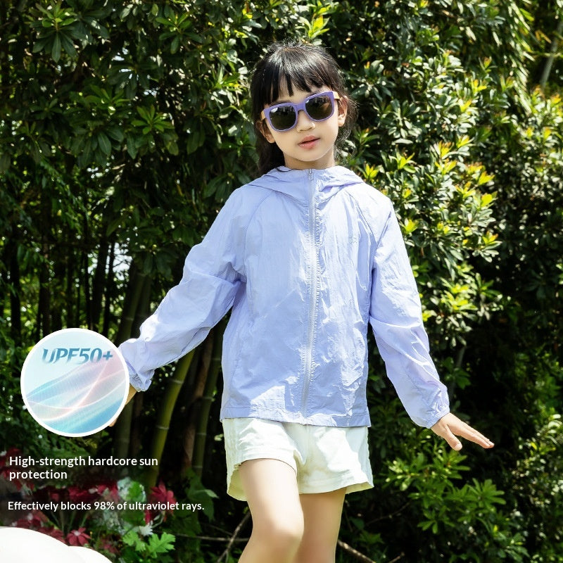 Summer Lightweight Ice Silk Cooling, Breathable Childrens Sun Protective Clothing