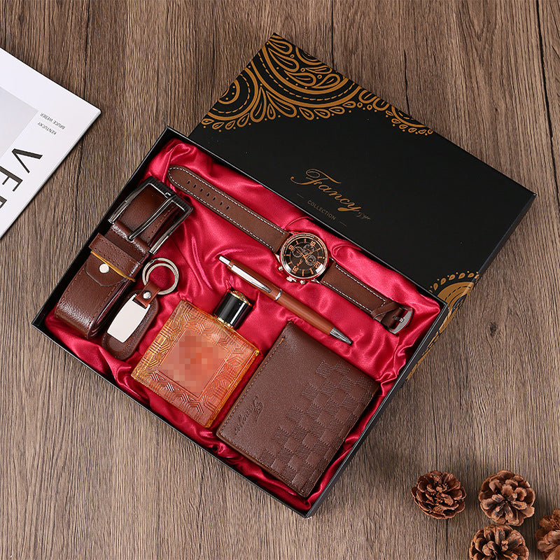 Mens Leather Wallet Belt Watch And Sunglasses As Gift Items