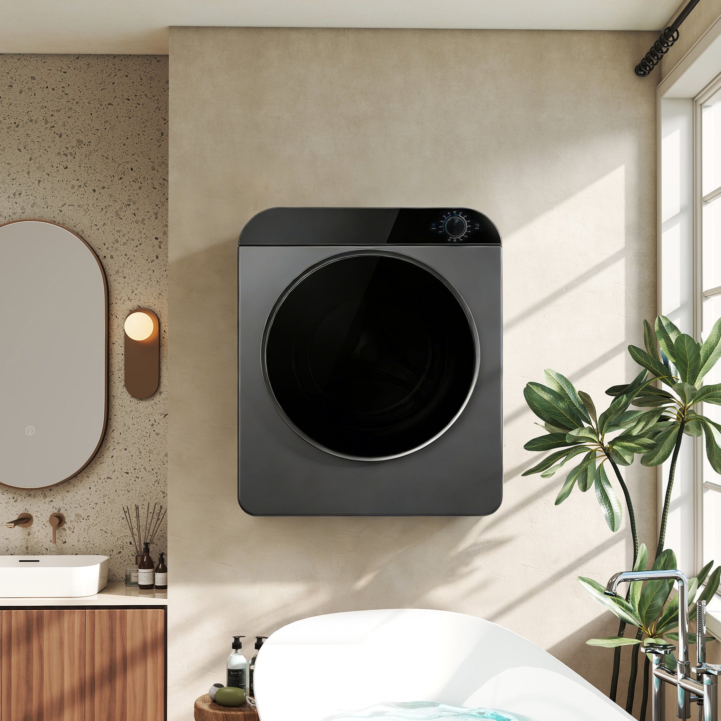 Heavy Duty Tumble Dryer  PTC Ceramic Heater & Stainless Steel Drum, 4 Programs Incl. Cooling Function, Double Safety, Stack Wall Mountable. PCM Housing, Nominal Capacity 3 Kg  Actually 5 Kg .